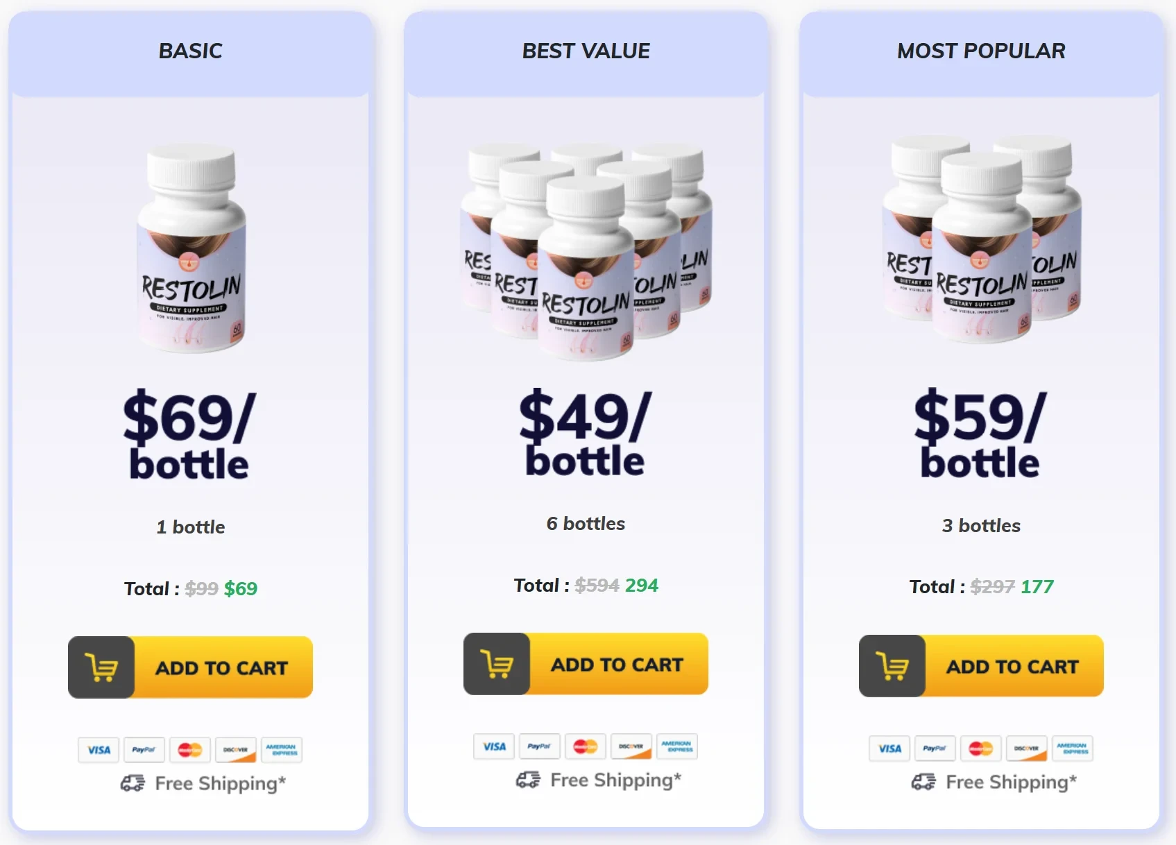 Restolin official website pricing and packages
